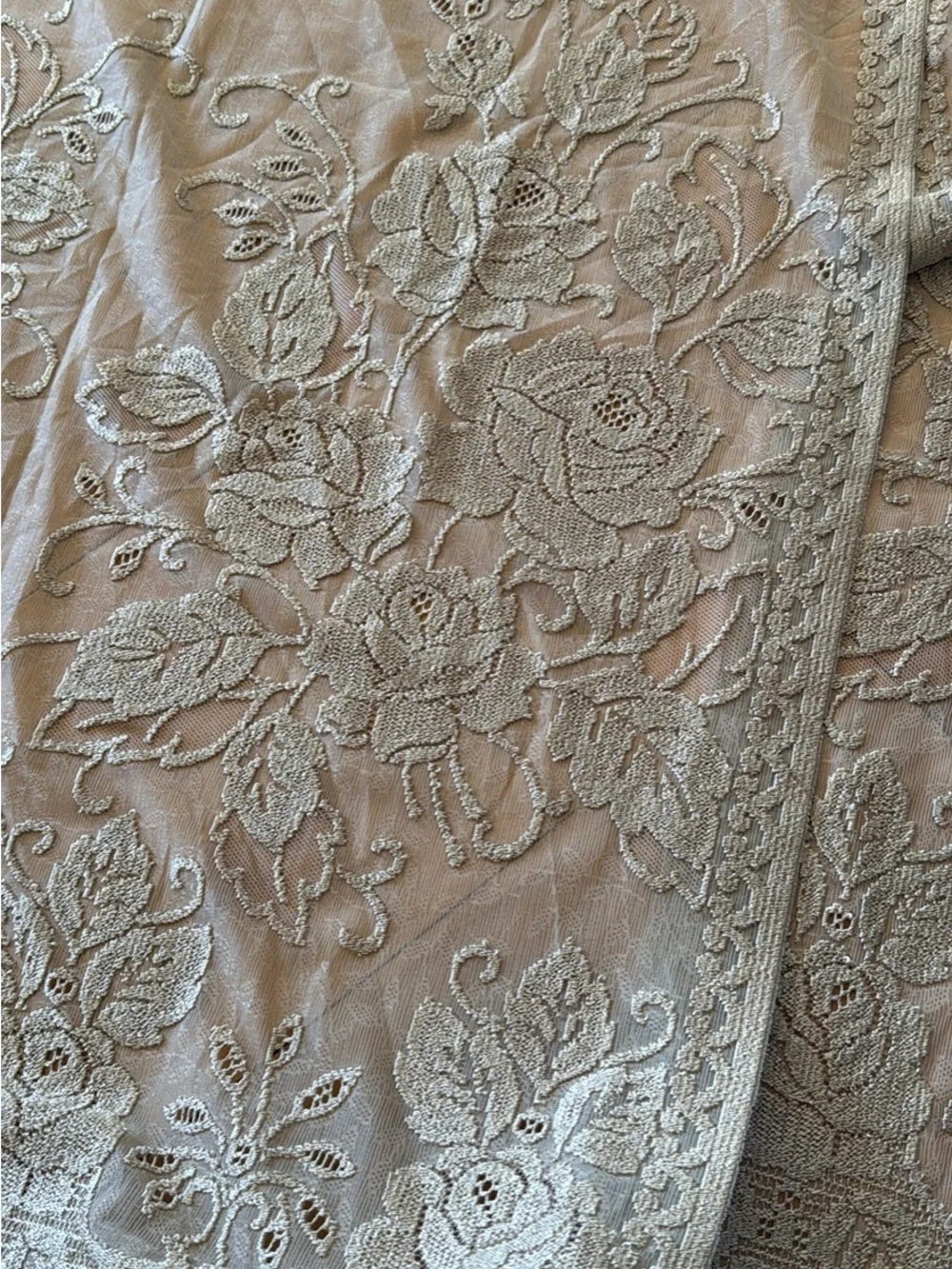 Floral Lace Cafe Curtains